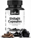 KIKI Green Shilajit Capsules - Tambahan Himalaya, 40% Fulvic Acid dan Trace Minerals - 500 mg per Serving for Strength, Energy, Immunity - 120 Vegan Count