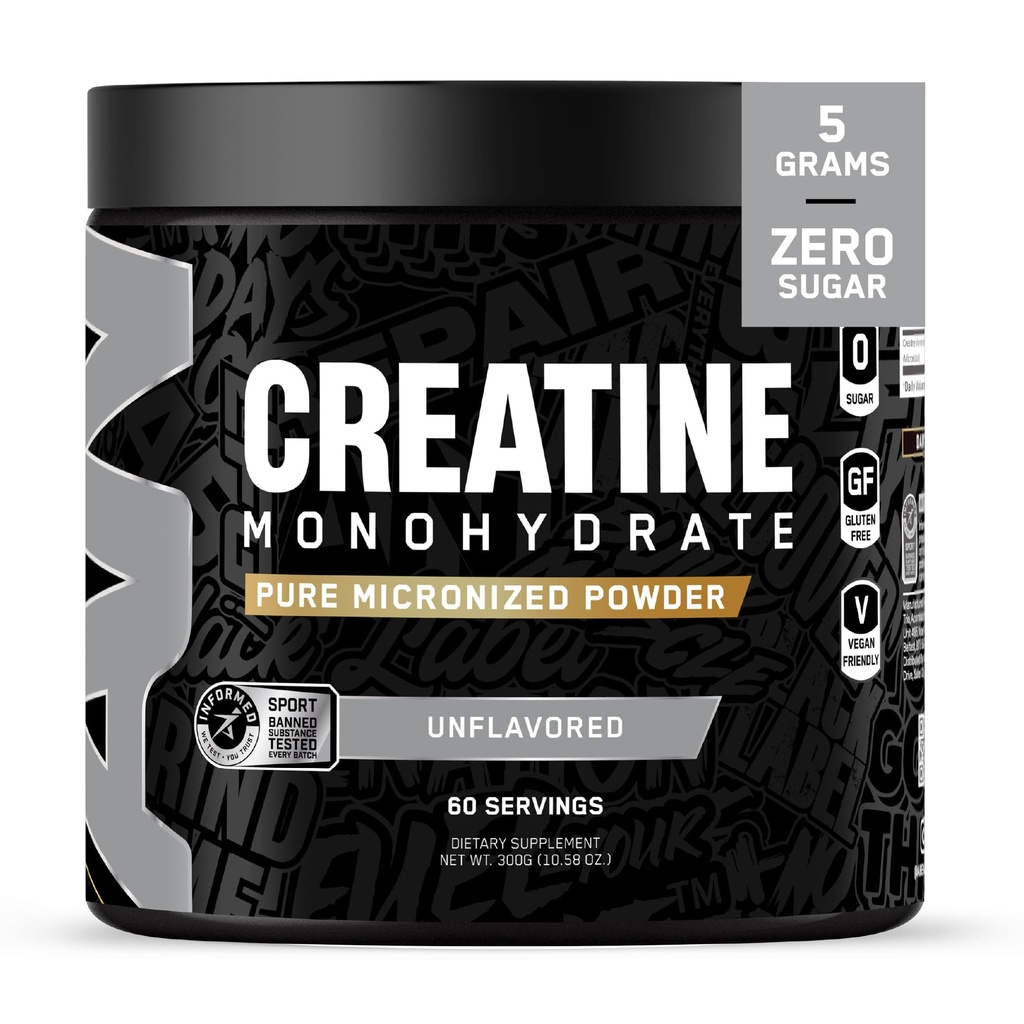 Semua Black Everything Creatine Monhydrate, 124; 60 Servis: 124; Unfeaturored 124; Micronized Amino Acid Powder, 124; Cellular Energy 124; Kognitive Fungsi 124; Gluten- Free dan Keto Friendly