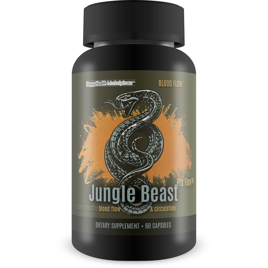 Jungle Beast Pro Flow - kami Best Blood Flow Jungle Beast Pro Suplemen untuk Sehat Circulation - Sehat Circulation Dukungan untuk Enhanced Nutrient Delivery