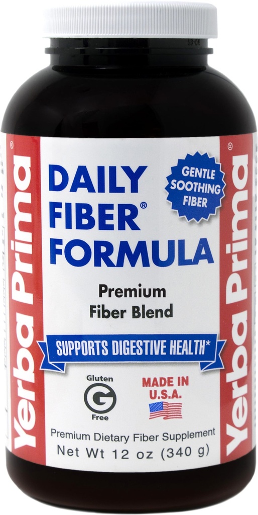 Yerba Prima Psyllium Husk, 12 Ounce (Paket 2) - Clonon Cleanser Fiber Suplemen - Dukungan Alam untuk Kesehatan Gut - Non GMO, Gluten Bebas, Vegan