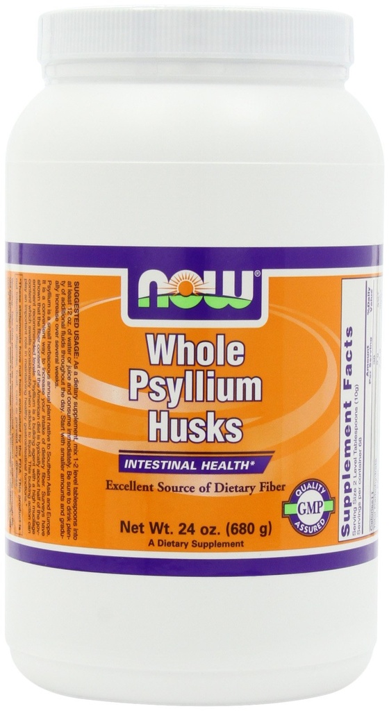 NOW Whole Psyllium Husk, 24- Ounce (Pack of 3)