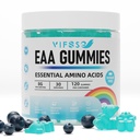 Gumi EAA 120 Gummies (Blue Raspberry), Esquest Amino Acids - Semua 9 Estimate Aminos (EA) dan All Branched- Chain Aminos (BCAAs), Non-GMO, Gluten Free, Vegetarian Friendly