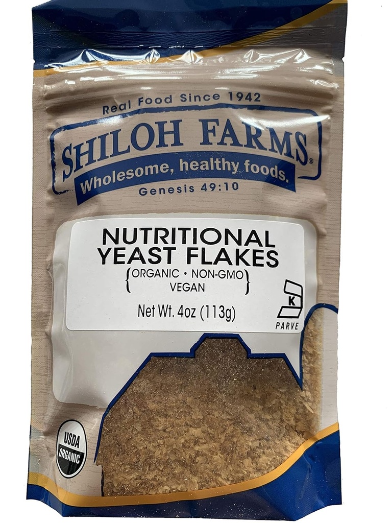 Shiloh Farms Organic Nutration Yeast Flakes - 4 Ounce Bag - Vegan Protein - A BESAR ADDITISI UNTUK PLANT-DAS ANDA DIET