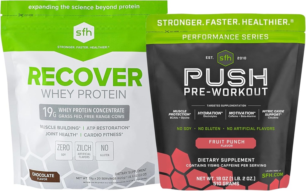 SFH Pre dan Post Workout Bundle 124; Push Fruit Punch Bag + Reciver Chocolate Bag