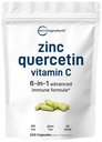 Mikro Ingrediens Quercetin dengan Vitamin C dan Zinc, 240 Capsules 124; Quercetin 500mg, Vitamin C 500mg, Zinc 50mg (Picolinate, Citrate, Glycinate, Gluconate) Seluruhnya 124un