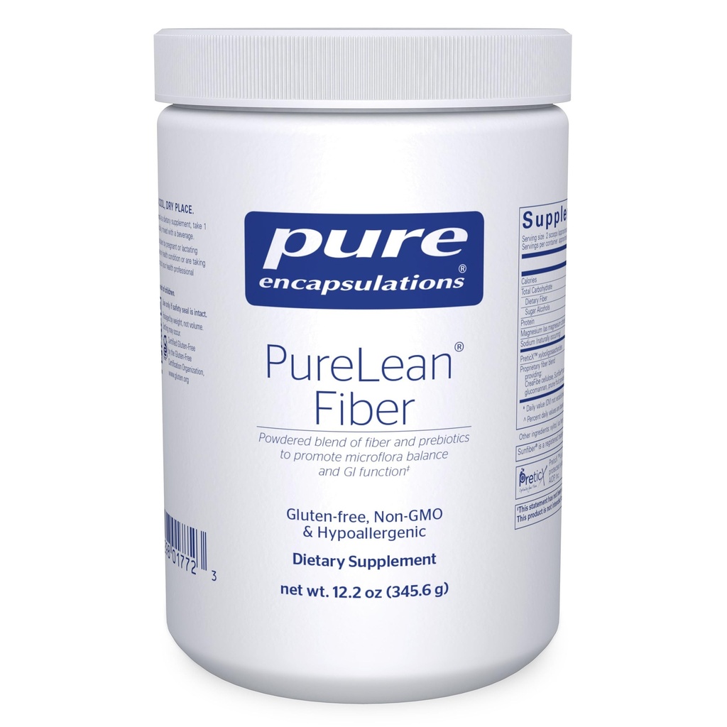 Encapsulations PureLean Fiber 124; Beat Soluble and Insoluble Fibers and Proculum Microflora Balance and GI Fungsi 12.2 Ounces
