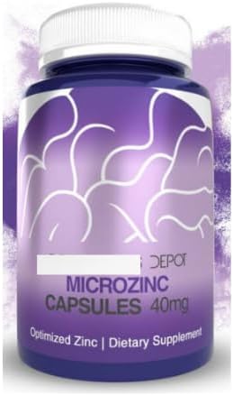Depot MicroZinc Capsules, 40mg Optimined Zinc, 365 Count Dietary Supplemen