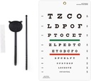 Eye Chart Snellen Eye Chart Wall ChartSnellen 10feet Charts for Eye Exams Eye with Fixing Sticker 9 X 14 inch with Eye occluder and Pointer 4 Fixation Patch