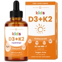 NutraChamps Kids Vitamin D 3 K2 Drops, Vitamin D3 & K2 MK-7, Liquid Vitamin D untuk Anak 1000 IU, Healthy Bones, Heart & Imune System, Sugar Free Suppplemen, 300 Pendamping