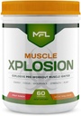 MFL Muscle Xplosai 124; Pre-Workout 124; 0 Sugar 2.124; Dirapikan dengan Stevia 124; All-Natural 124; 60 Pelayan (Fruit Punch)
