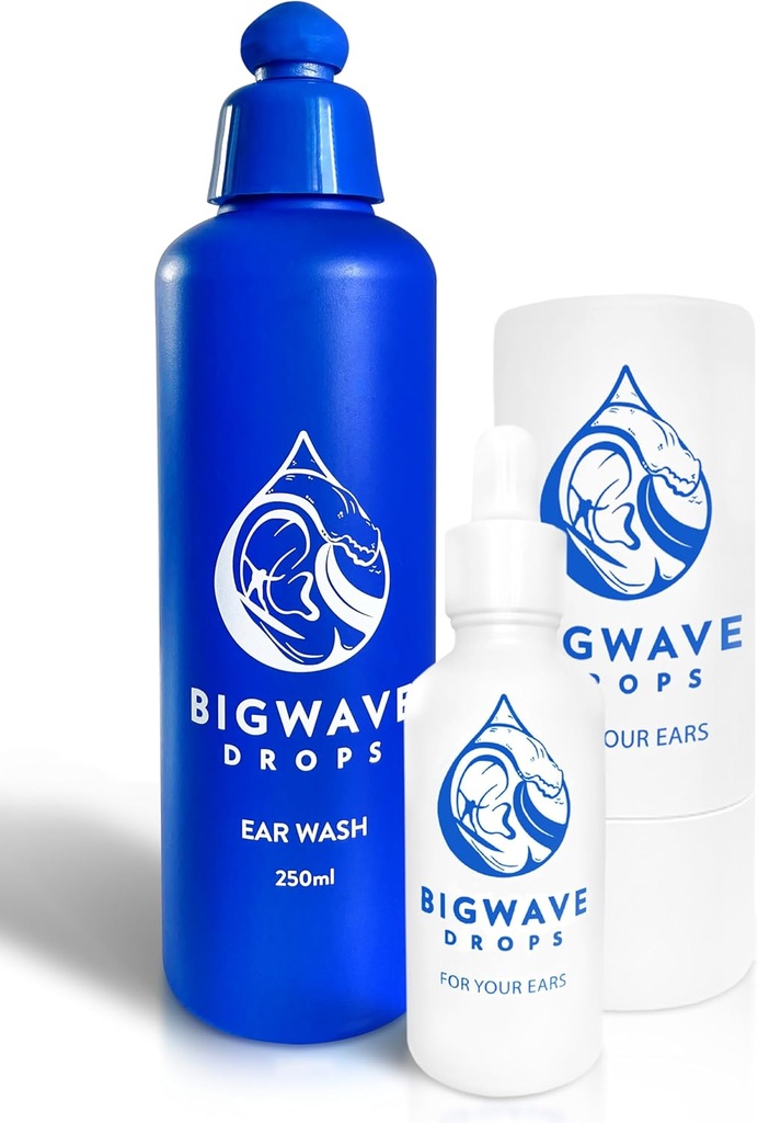 Complete Ear Care System - Fast- Acting Ear Drops and Ear Wash - for Swimmers - Surfer- Water Athletes - Itching & Irritation