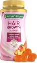 Perkembangan Rambut Berharga Alam untuk Pendukung Tebal, Fuller Hair dengan Biotin, Silicon & Arginine, Peach Mango Flavor - Gluten Bebas, Berisi Tidak Laktosa, Sodium atau Ikan, 60 Count / 30 Hamba