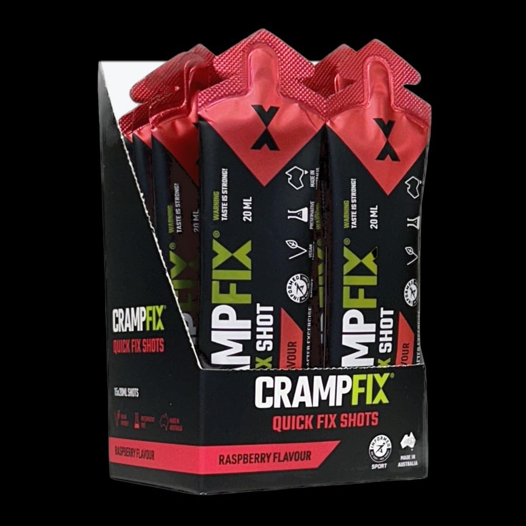 Sports Shot, Prevents and Relieves Muscle Kram in Seconds, Easy Carry Sachets, 15 Pack, All Natural, Raspberry