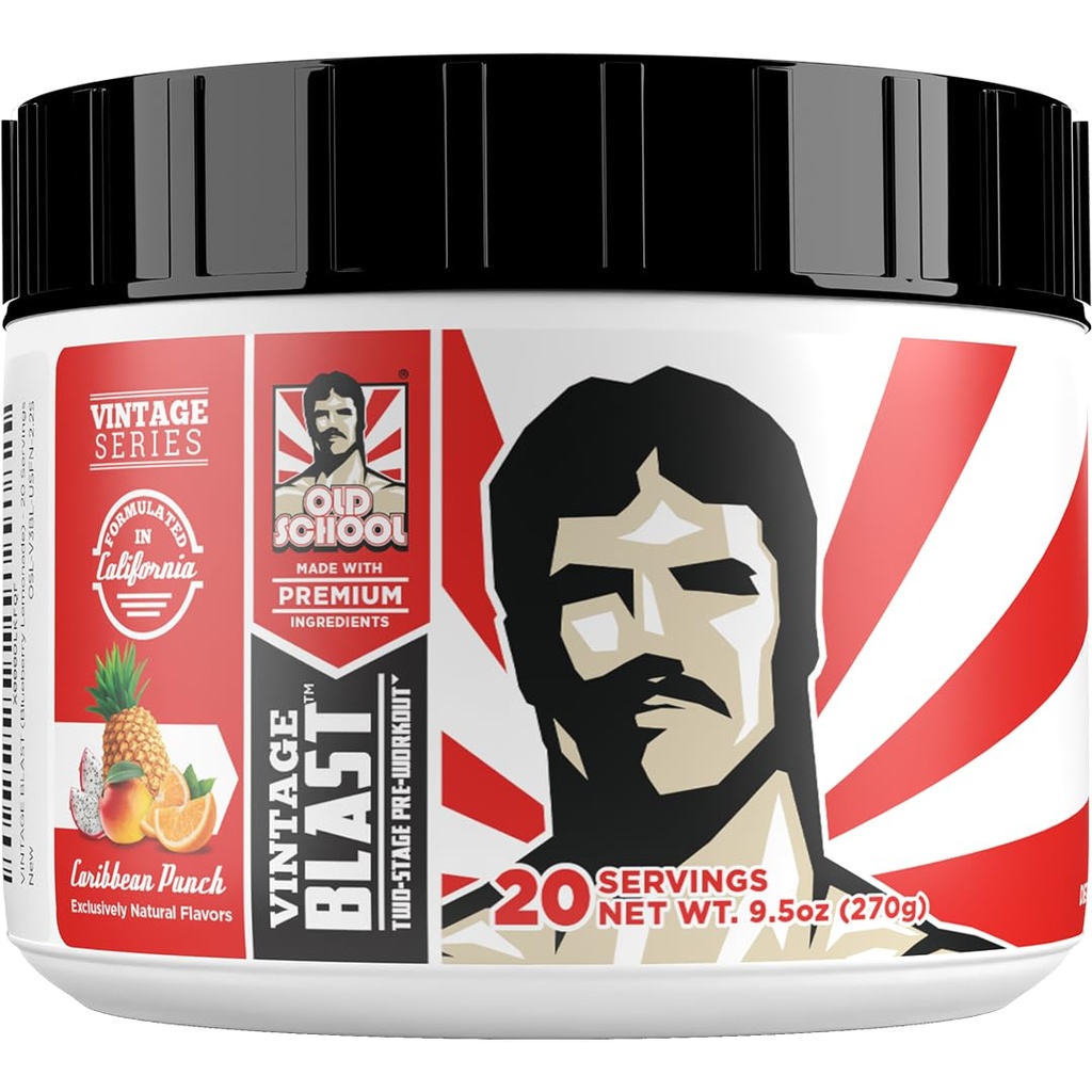 Old School Labs Ultimate 2 Stage Pre Workout for Explosive Energy, Massive Pumps & Focus