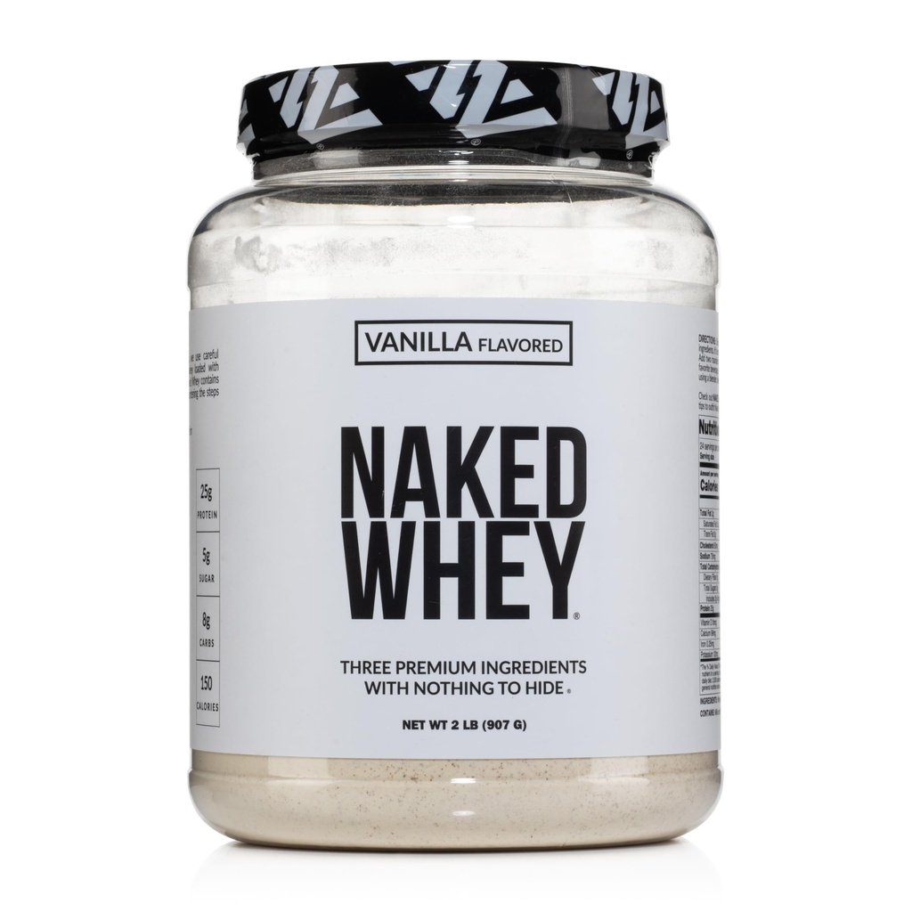 NUSD Whiy Vanilla Protein Powder - Hanya 3 Ingreasi - Grass Fed Whey Protein Powder, Vanilla Flavor, dan Organic Coconut Sugar, NSF Sertifikasi, No GMO, No Soy, dan Gluten Free - 24 Hamba