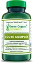 Suplemen Organik Hijau Coq 10 Kompleks, Ubiquinone, 90 VCaps, Tinggi Absorbable, Non-GMO, Gluten- Free (Single)