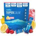 Nello Supercalm Towers Drum Mix, Raspberry Lemonade, L Theanine, KSM-66 Ashwagandha, Magnesium Glycinate, Vitamin D 3, Suplemen untuk Relaxation & Focus, No Sugar, Non GMO, On The Go, 20 Ct