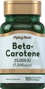 Piping Rock Beta Carotene 25000 IU Softgeels 124; 7500 mcg 124; 100 Count 124; Vitamin A Suflement 126; Non-GMO, Gluten Bebas