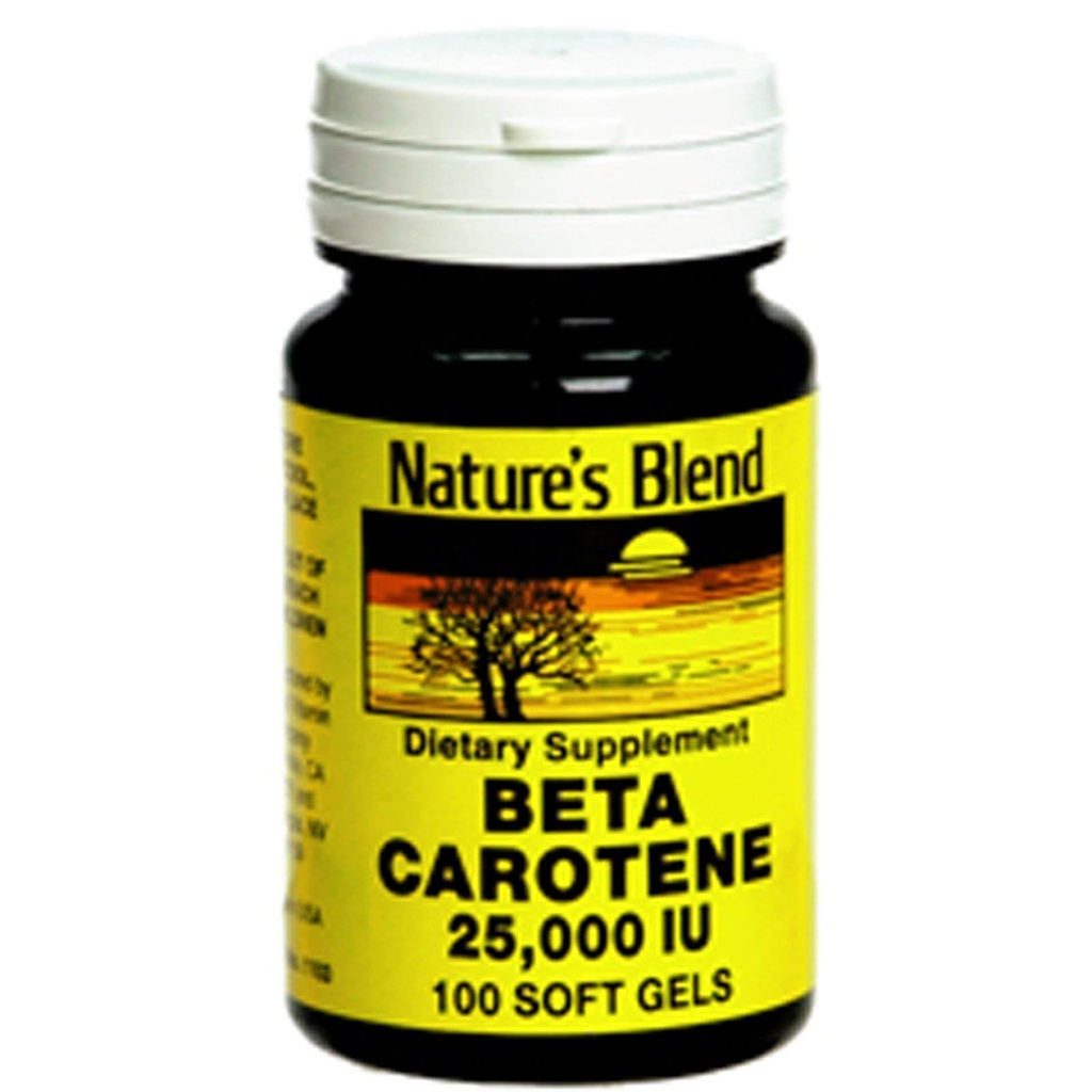 Nature 's Blend Beta Carotene 25.000 IU 100 Softgels