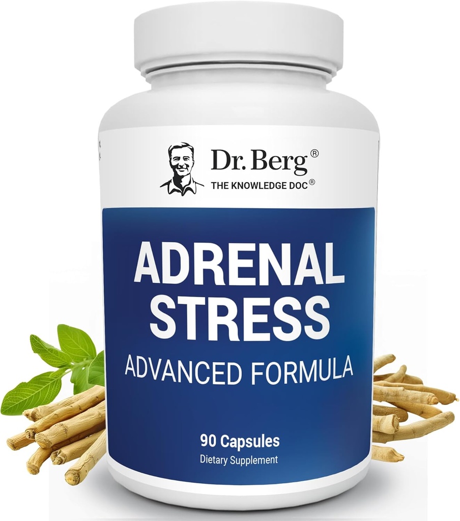Dr. Berg 's Adrenal Stress Advanced Formula-Adrenal Support for Stress, Mood and Energy Suplemen Adrenal