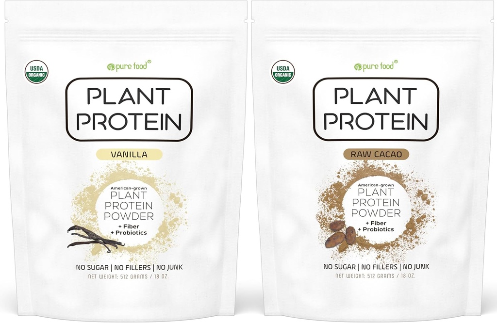 Makanan Murni: Tanaman Powder Protein berbasis dengan Progitive 124; Organik, Clean, All Natural, Vegan, Vegetarian, Seluruh Supfood Nutration Suplemen dengan No Additives 124; Keto (Vanilla + Chocolate)