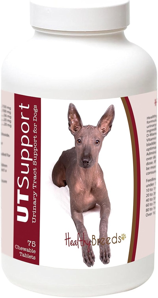 Healthy Breeds Xoloitzcuintli Cranberry Chewables - UT Dukung - Efektif dalam Membantu Melawan Harmful Bakteria & Mencegah Infeksi di Bladder Anjingmu - 75 Count