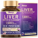 28-in- 1 Liver Cleanse Detox & Repair - 1500mg Liver Health Support with Milk Thistle, Dandelion Root, Artichoke Extract, and 20 + Herbal Liver Support - Made in USA - 60 Capsules
