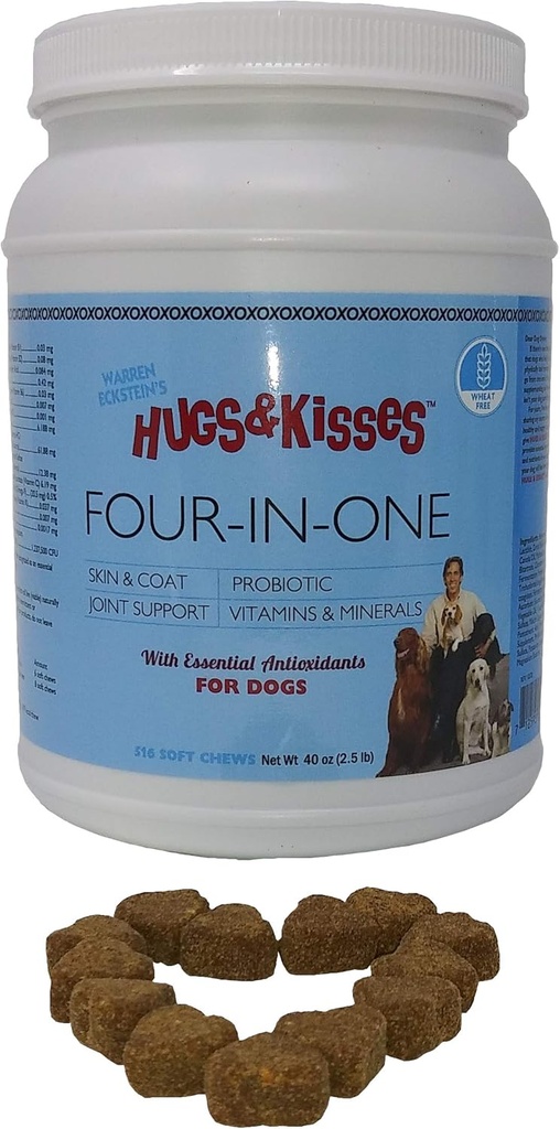 HUGS & KISES Warren Eckstein 's Four- inoneDog Vitamin Mineral Treats