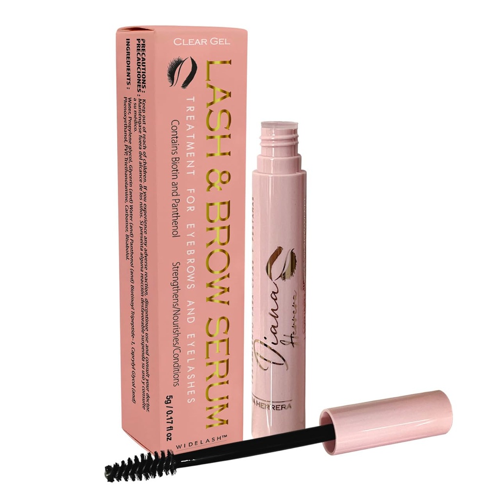 DIANA HERRERA "" Brow dan lash meningkatkan serum untuk lebih tebal, dan penampilan yang lebih lengkap, bergizi, penguatan, dan formula pengkondisian, transparan, 0.17 fl oz (5ml) ".
