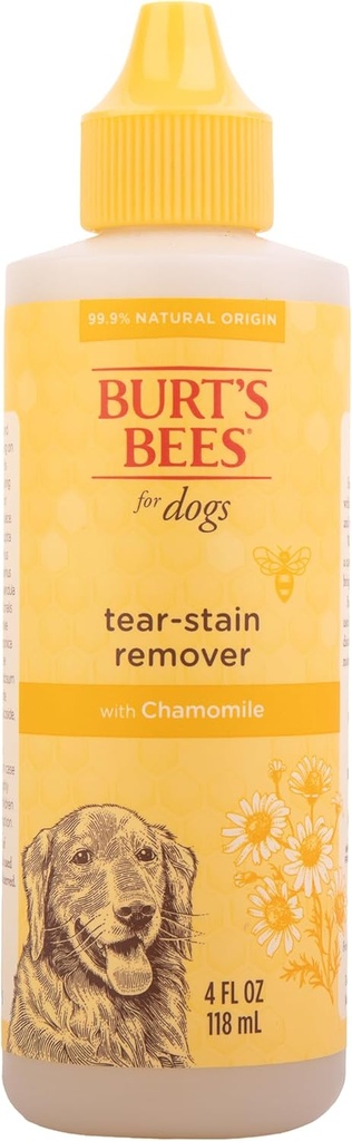 Burt 's Bees for Pets Sear Remover for Dogs with Chamomile, 99.9% Natural Origin Formulas, Dog Tear Stein Remover, Dog Eye Cleaner 4 oz