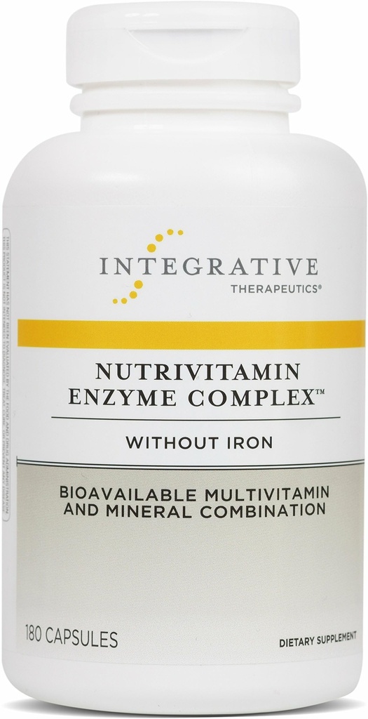 Lampiran Terpadu NutriVitamin Enzyme Kompleks - Multivitamin Suplemen Antioksidant * - Enzymes Digetical dengan Estive--Dairy- Free - 180 Capsules (60 Pelayan)