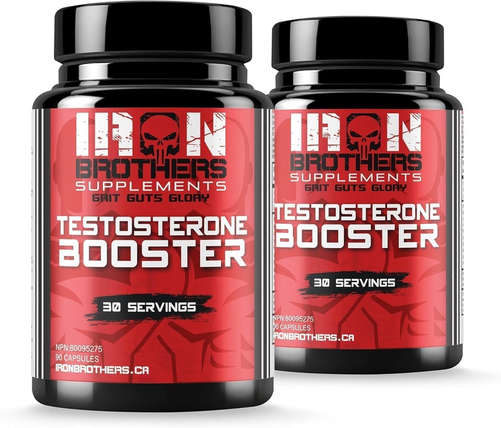Suplemen Testosteron Booster untuk Men - Estrogen Blocker - Suplemen Energi Alam, Kekuatan & Stamina - Lean Muscle Growth - Memroses Fat Loss - Meningkatkan Performance Pria (2 Botol)