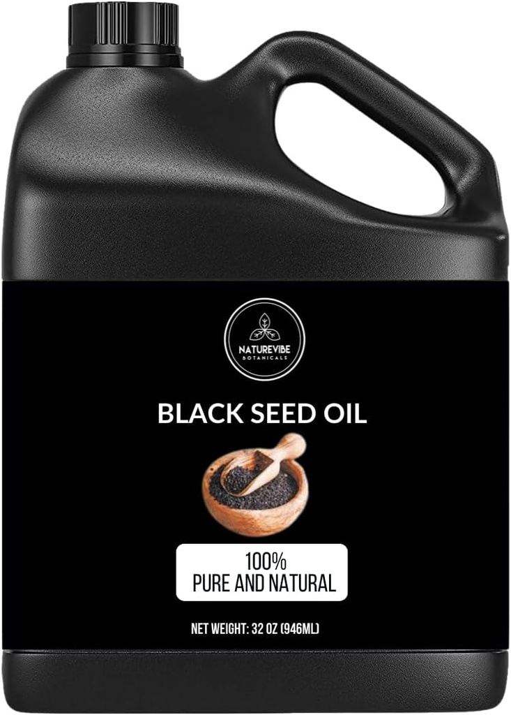 Naturebre Botanicals Premium Black Cumin Oil, 32 ons 124; Kalonji Oil 124; 100% Virgin Pertama Press Nigella Sativa untuk Hammune Dukungan: Omega 3 6 9 124; Unfux Aids 124; Aids Disable 14;
