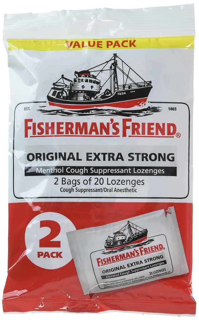Nelayan 's Friend Original Extra Strong Cough Supresant Lozenges, 20 Count (Pack of 2)