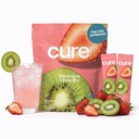 Cure Hidration 14; Plant - berbasis Electrolyte Drink Mix 124; No ADded Sugar 14; FSA-HSA 124; Dehidrention Relief Powder Dibuat dengan Coconut Water 124; Non-GMO 124; Vegan 124; Poups 14 Packets - Strawberry Kiwi