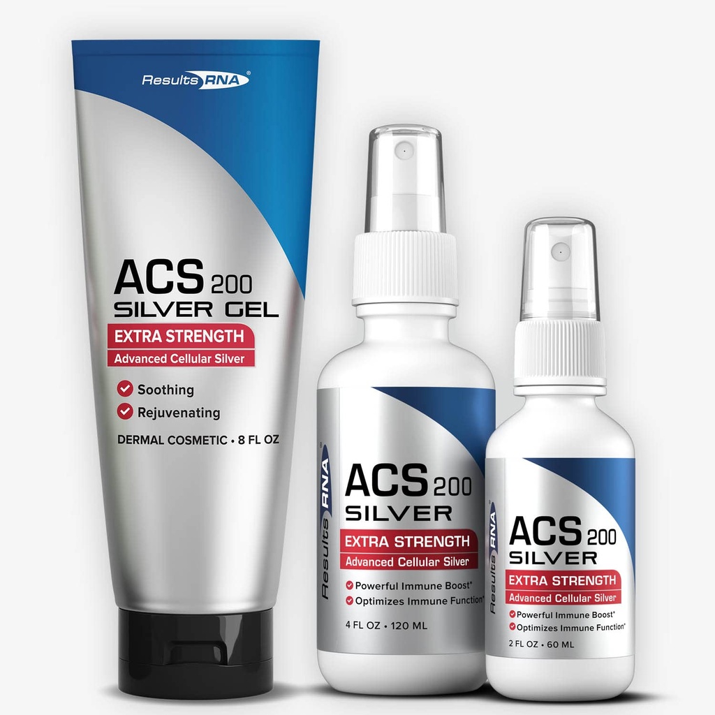 Hasil RNA ACS 200 Colloidal Silver 2- 4 Ounce 124; Gel Ekstra Kekuatan 124; lanjutan Perak Topical Gel untuk Sunburn, Wounds, Skin Irrtations (8 Ounce)