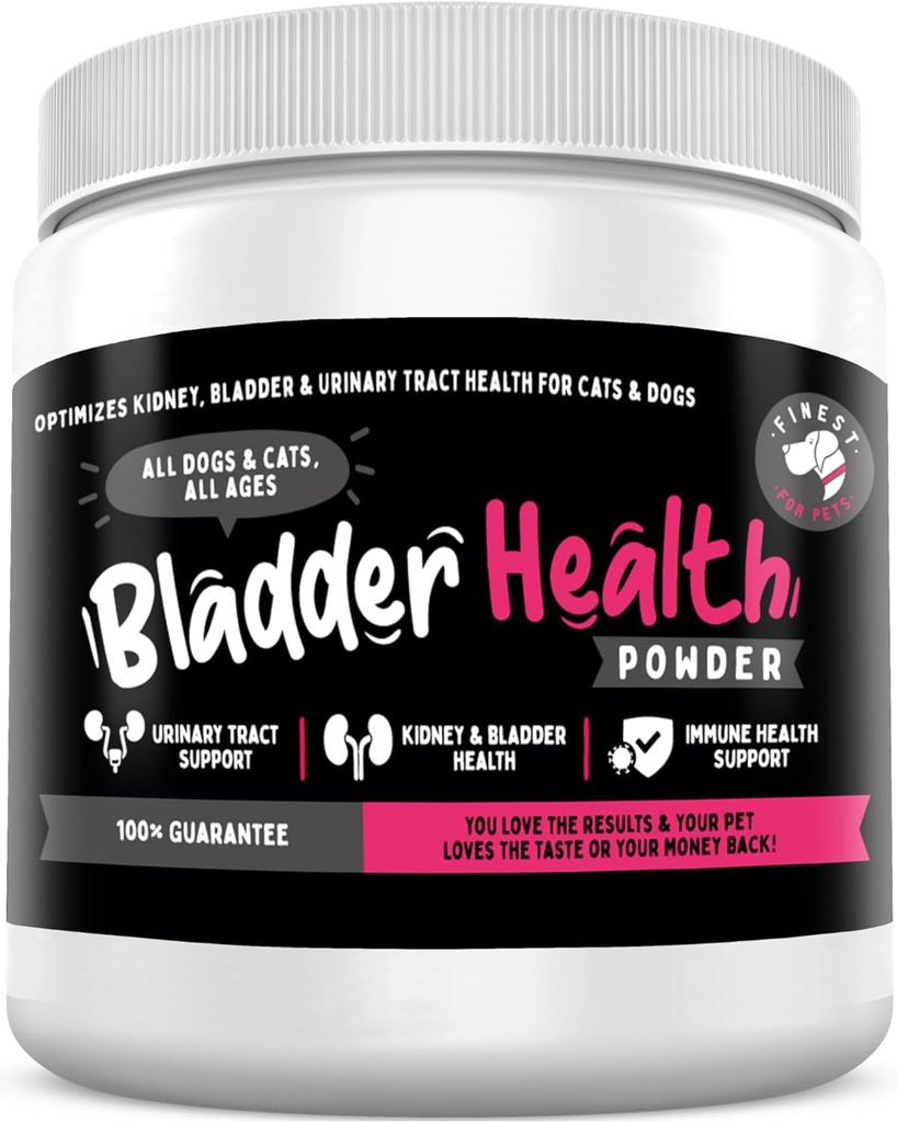 Finest For Pets Bladder Health Dog & Cat UTI Remdy - Cranberry Suplemen untuk Pet, Bladder, Kidney Dukungan & Powder Kesehatan Track & D- Mannose (120g - 120 Scoops)