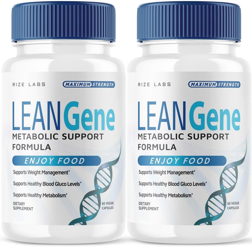 Rize lab Lean Gene Supplement, Metabolic Dukung Formula, Lean Gene for Advanced Wliss Loss, Lean Gene Maximum Sules, LeanGenex All- Natural Pills (120 Capsules) (Paket 2)