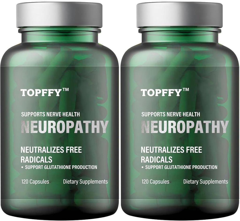 Neuropathy Nuttrationals Blend for Nerve Discomfort Relief, with 600mg Alpha Lipoic Acid -Benfotiamine, Maximum Nerve Vitamin, Sutable for Feet, Fingers, Legs Toe