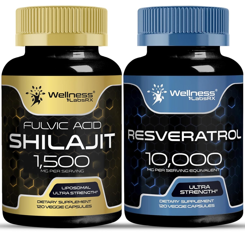 WELLNESS LABSRX Resveratrol Capsules with Shilajit Pure Himalaya Capsules