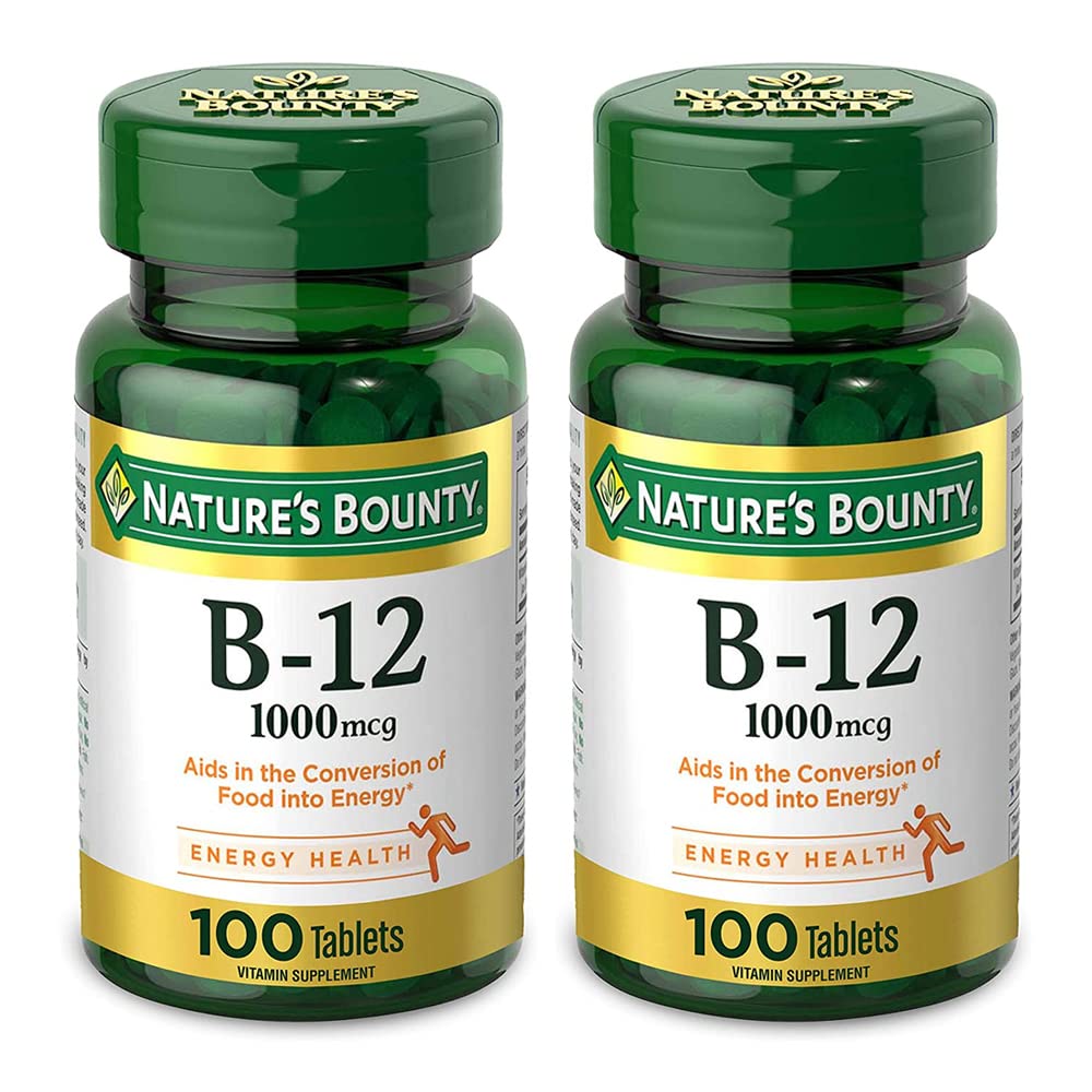 Nature 's Bounty Vitamin B12, 10000 mcg, 100 tablet (Paket 2)