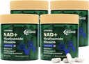 Tambahan NAD, NAD Nicotinamide Riboside 900 Mg untuk Pria dan Wanita, Lipomal NAD + Tambahan dengan Nicotinamide Ribside, Resveratrol & Quercetin, Energi, Boost NAD +, 400 Kapsul