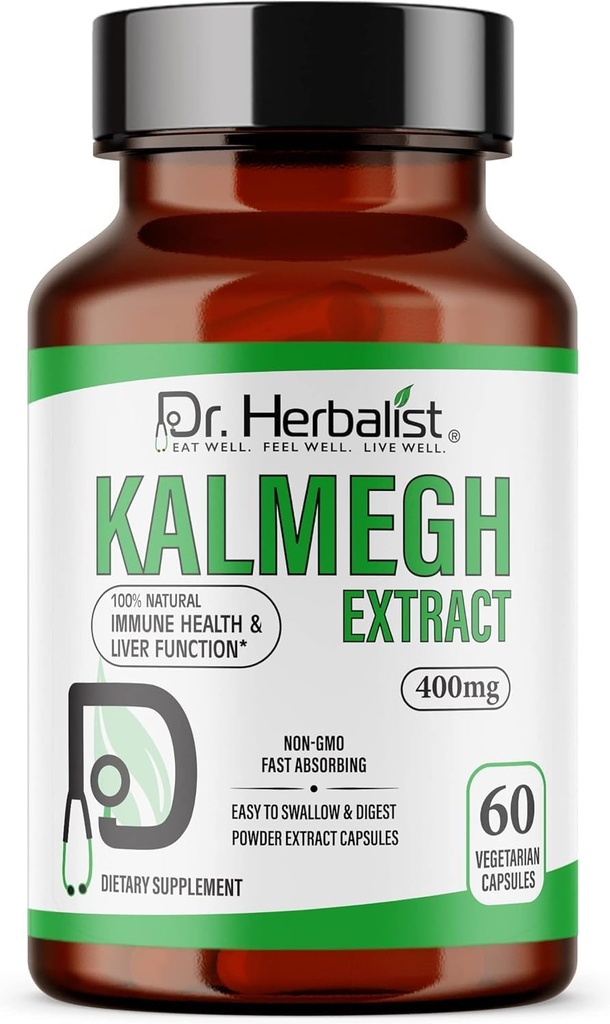 Dr Herbalist Kalmegh Extract 400mg - 60 Vegan Capsules 124; 10: 1 Andrographis Paniculata Ektract = 4000mg Raw Herb Equilivalen 124; Premium Herbal Suplemen 124; Pembangunan - Berdasarkan Dukungan Harian
