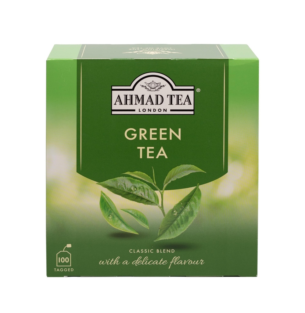 Ahmad Tea Green Tea, Green Tea Tea Bags 100 ct - Caffeinated & Sugar- Free