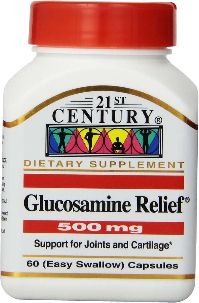 21 Century Glucosamin Relief 500 Mg, 60 Easy to Swallow Capsules, (Paket 3)
