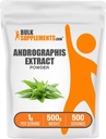 BulkSuplements.com Andrographis Extract Powder - Andrographis Paniculata, Herbal Suplemen - Gluten Bebas, 1g per Serving, 500g (1.1 lbs) (Paket 1)