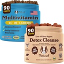 Perusahaan Anjing Multivitamin & Liver & Kidney Mengunyah Bundle - Dukungan Kesehatan Komprehensif bagi Senior Dogs, Promotes Detoksifikasi, Diadolve Peningkatan, Radiant Skin & Coat, Mudah untuk Administer