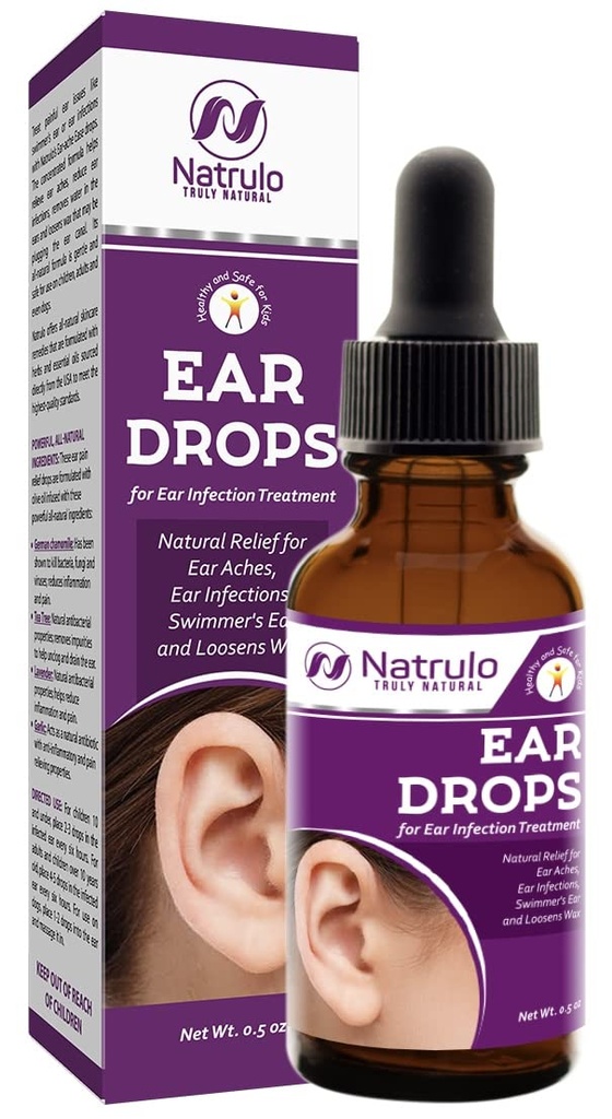 Kandang Telinga Alam untuk Infeksi Telinga - Homeopathic Eardrops untuk Orang Dewasa, Anak-anak, & Pets