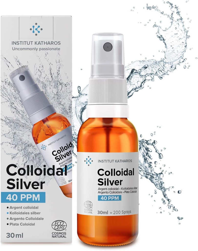 Colloidal Silver Pocket Spray 40 PPM 1 / 3 flf oz Ecocert Cosmos Natural Superior concentration, Smaller Particles = Hasil Lebih Baik Disertifikasi oleh 3 Independent Laboratorium