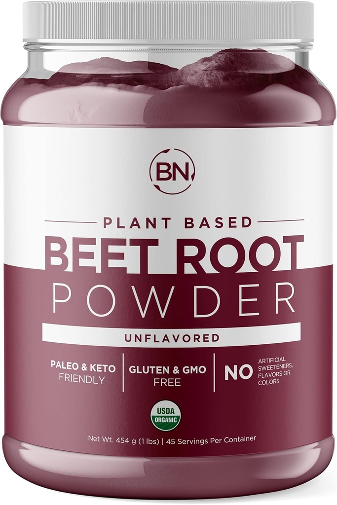 Powder Root Organik - Tanaman Murni Berdasarkan Nitric Oxide Boosting Beets untuk Stamina dan Circulation - USDA Powder organik Beet Juice Pagi - Non-GMO, Tersertifikasi Organik, Gluten- Bebas